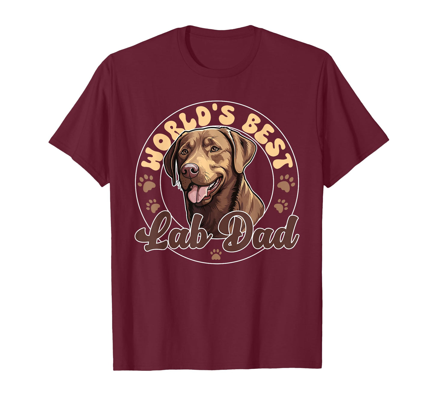 Chocolate Labrador Retirever Dog World's Best Lab Dad T-Shirt