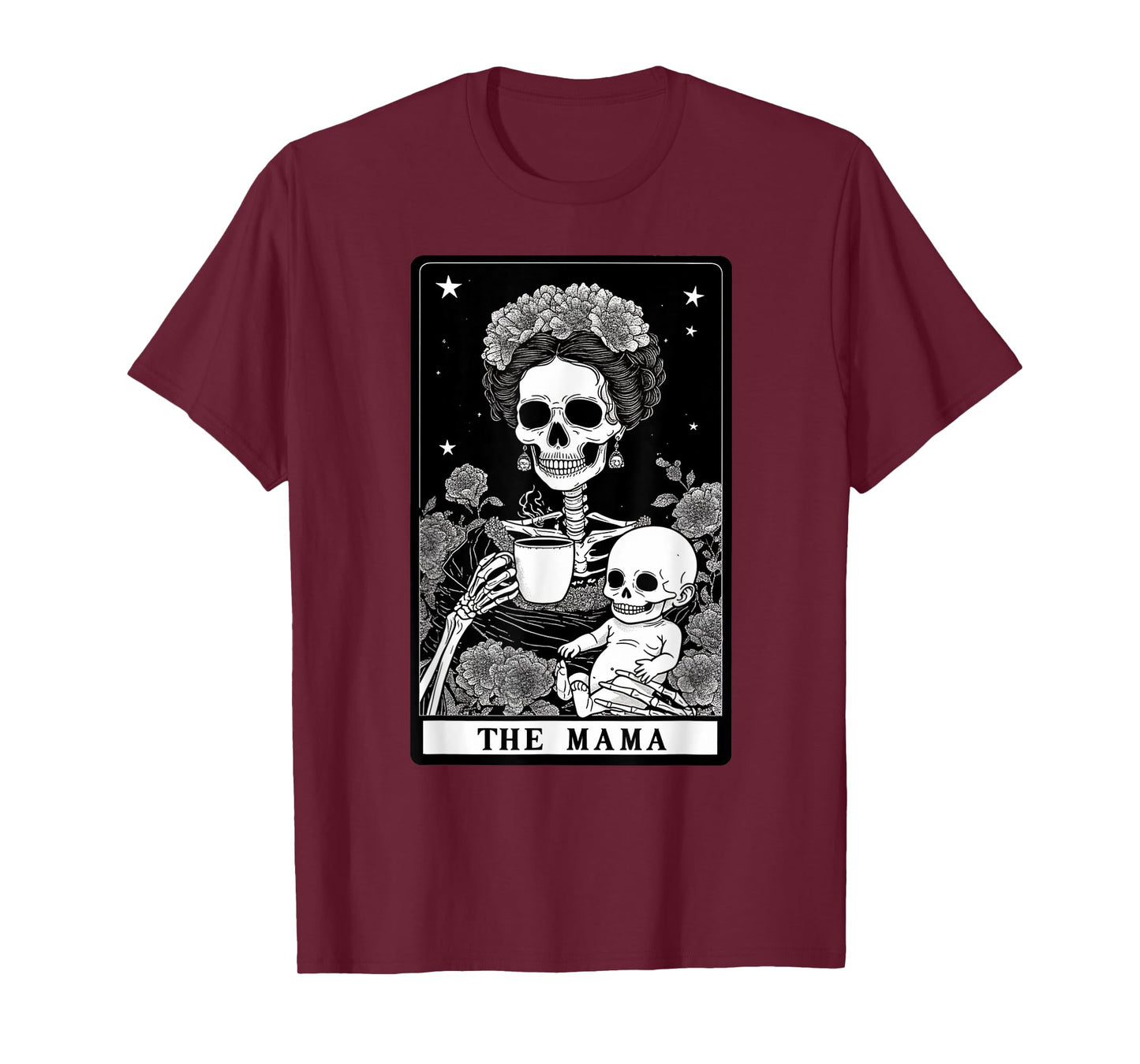 The Mama Gothic Tarot Motherhood Mom Skeleton Mother's Day T-Shirt
