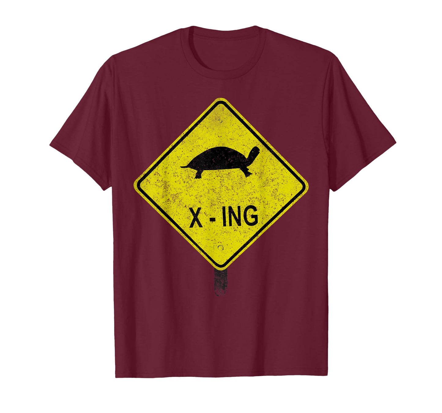 Turtle Crossing X-ing Sign Beach Sea Shore Marine Wildlife T-Shirt