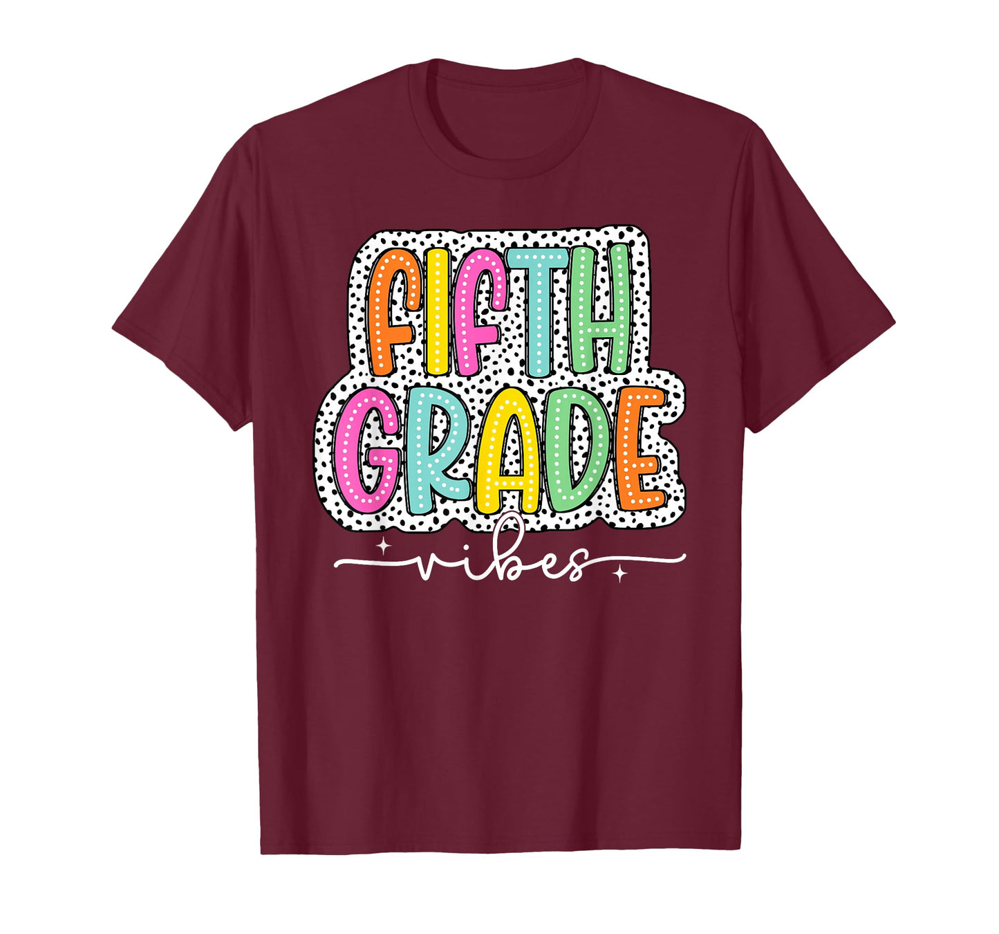 5th Fifth Grade Vibes Back to School Dalmatian Dots T-Shirt