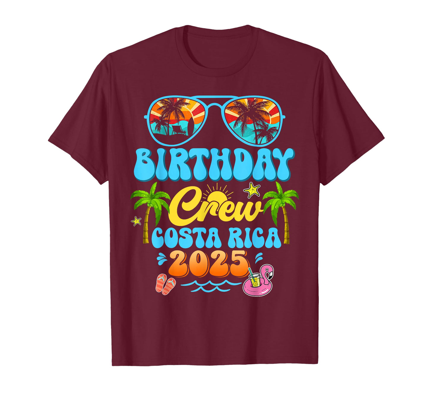 Costa Rica Birthday Crew Vacation Cruise 2025 Summer Trip T-Shirt