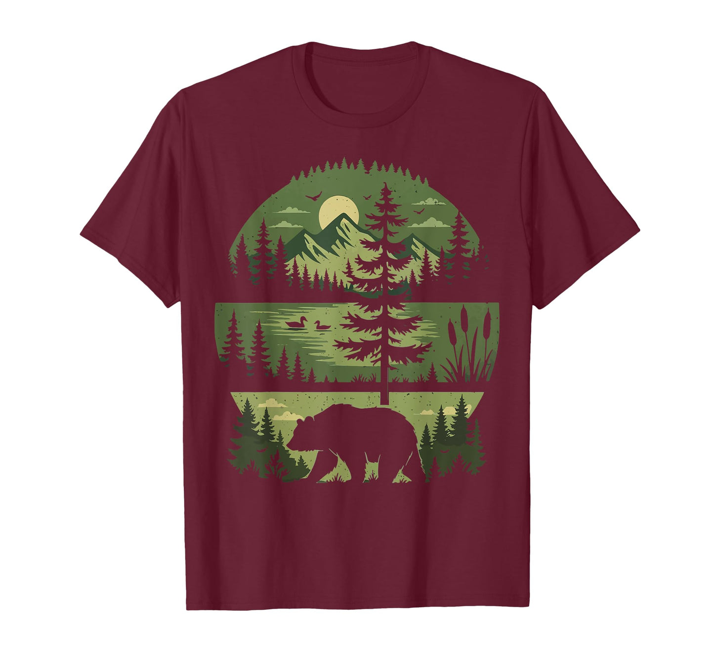 Forest Retro Nature Wildlife Outdoor T-Shirt