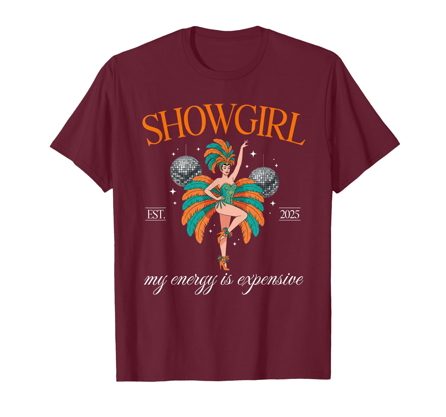 Showgirl Era Graphic Disco Ball My Energy is Expensive Women T-Shirt