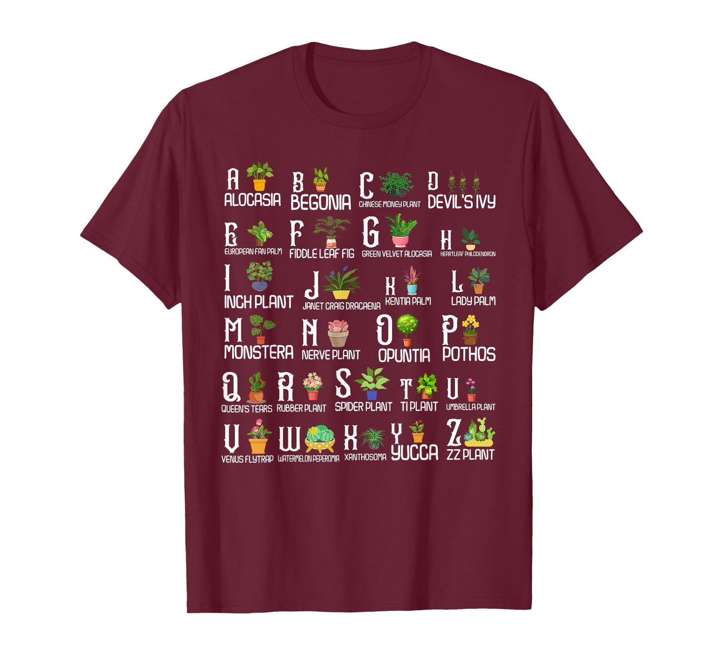Plant Alphabet ABC Back To School Teacher Educational T-Shirt