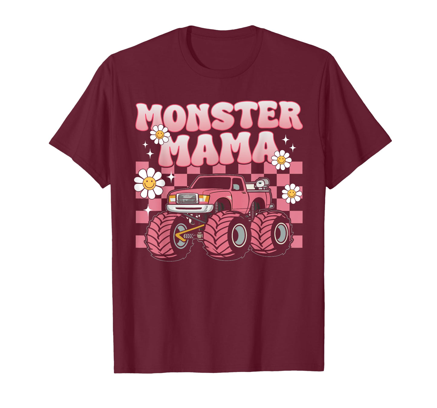 Groovy Monster Truck Mama Mom Monster Truck Are My Jam Truck T-Shirt