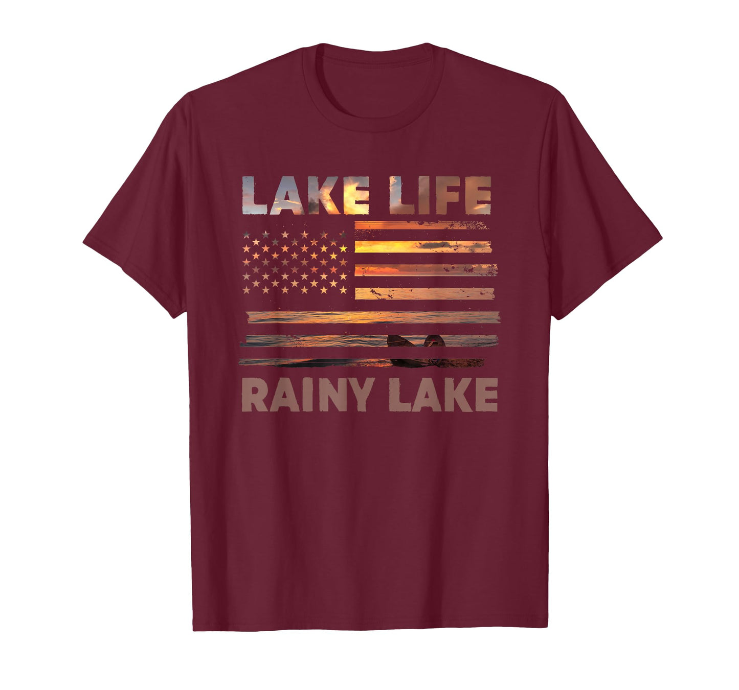 Lake Life Rainy Lake Scenic Outdoor Adventure T-Shirt