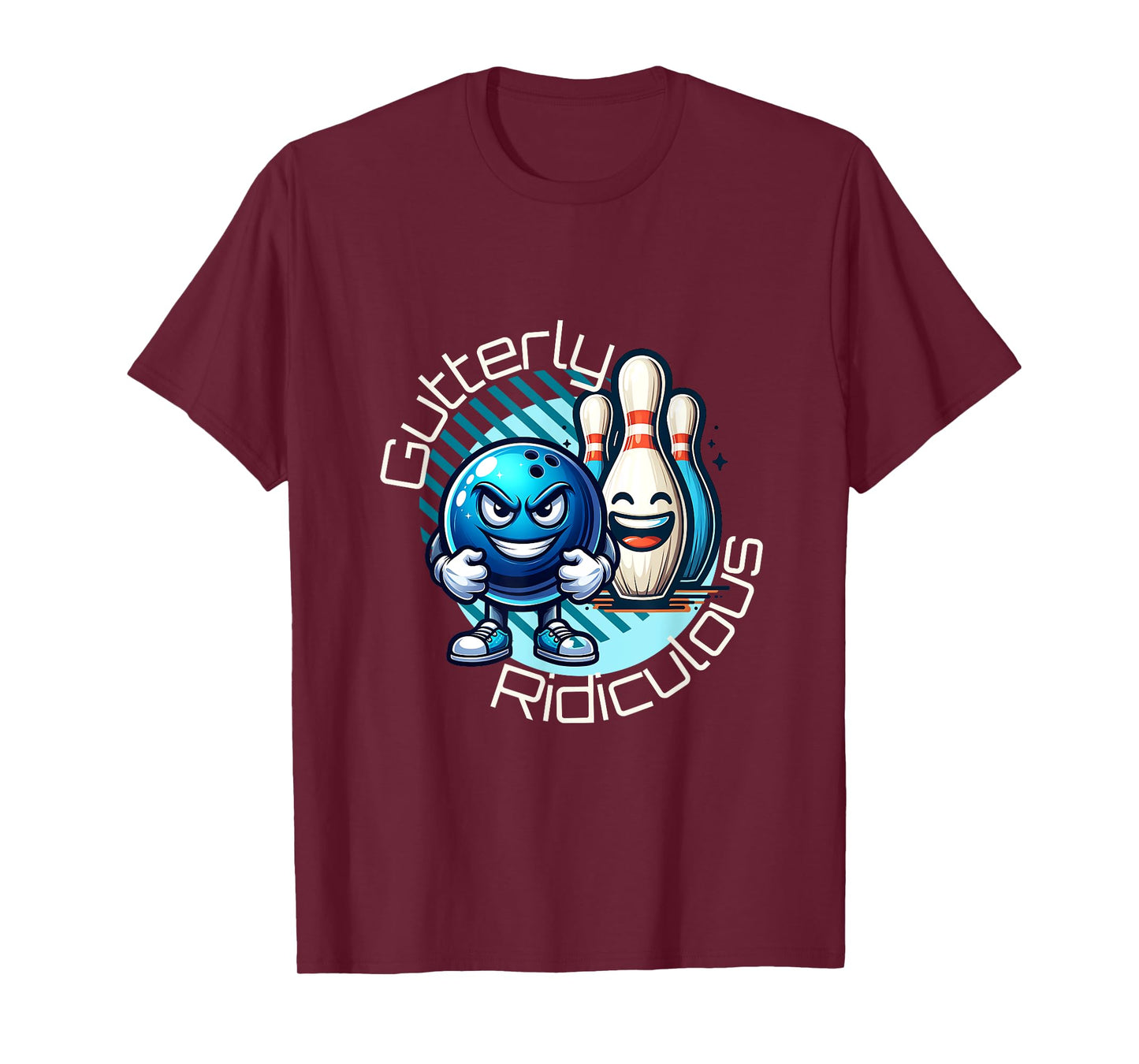 Gutterly Ridiculous Cartoon Bowling T-Shirt