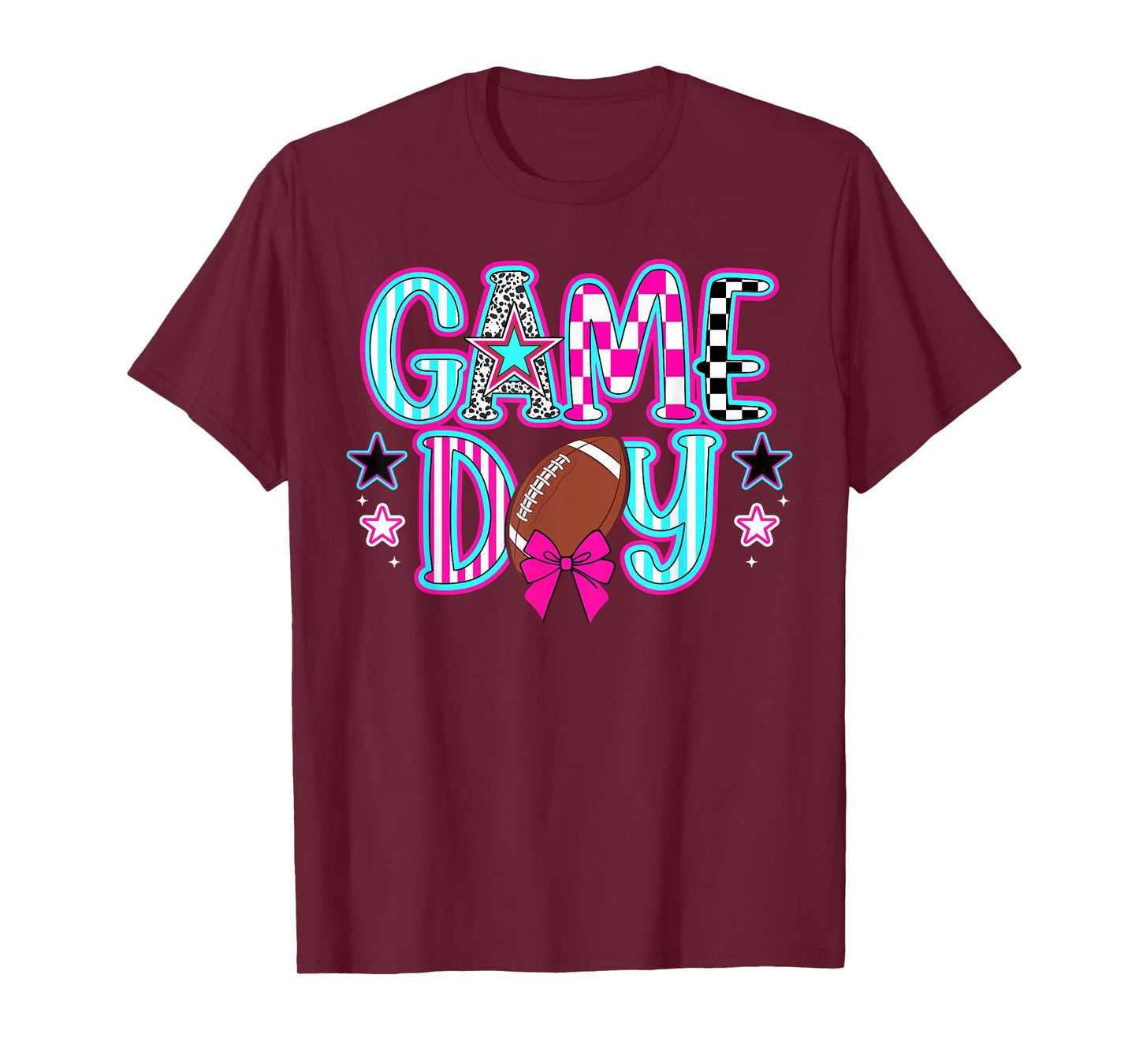Game Day Coquette Football Game Day Football T-Shirt