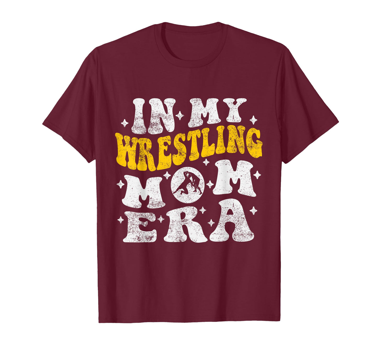 In My Wrestling Mom Era Funny Wrestler Wrestling Groovy T-Shirt