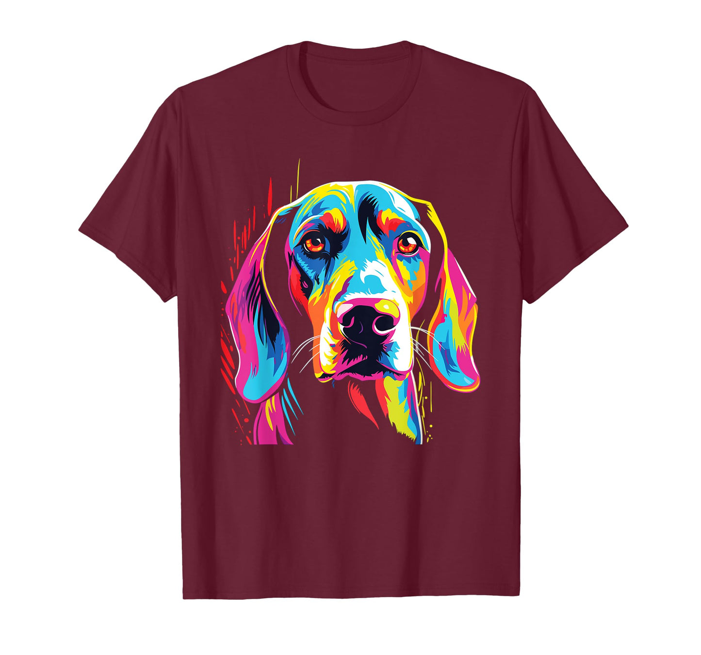 Watercolor Colorful Treeing Walker Coonhound Dog T-Shirt for Men Women Girls Kids