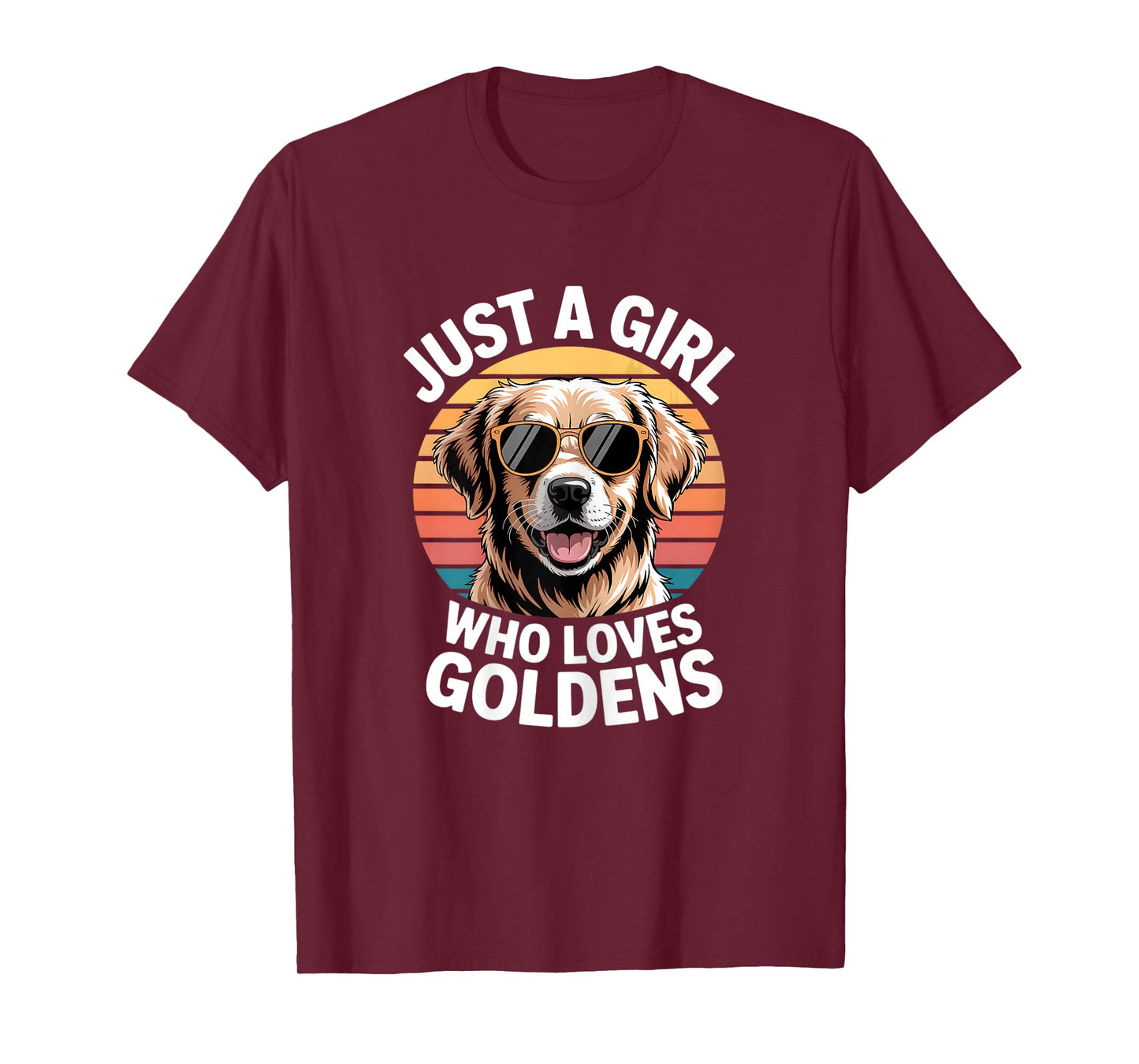 Just A Girl Who Loves Goldens Golden Retriever Cute Funny T-Shirt