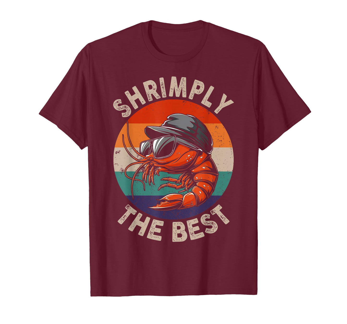 Shrimply The Best Funny Shrimp Catcher Shrimping Season T-Shirt