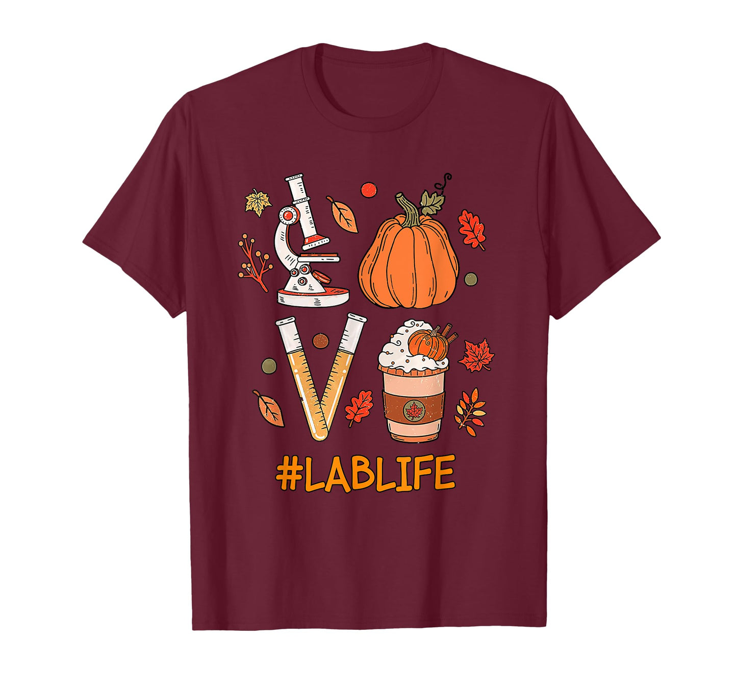 Lab Tech Laboratory Scientist Fall Pumpkin Spice Lab Life T-Shirt