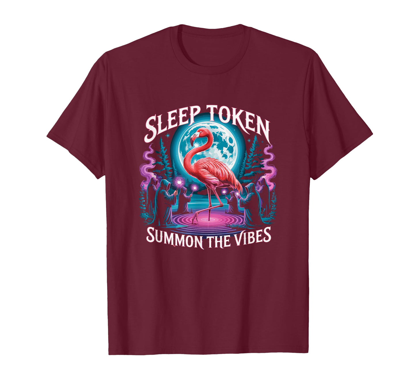 Flamingo Ritual Sleep Token Aesthetic Moon Vibes T-Shirt