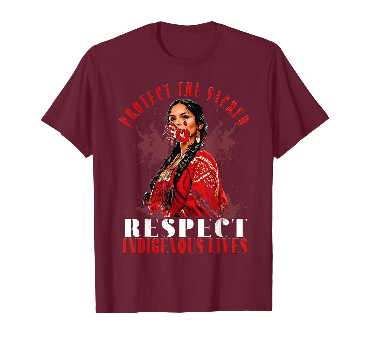 MMIW Awareness Indigenous Women Stolen Sisters Native Art T-Shirt