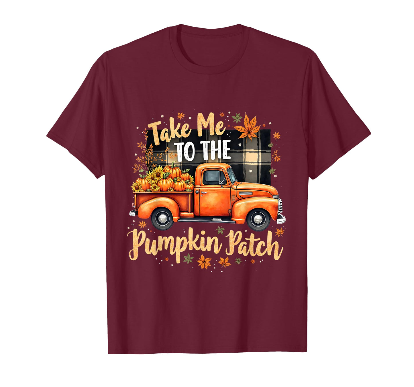 Take Me to The Pumpkin Patch Vintage Fall Truck Art T-Shirt