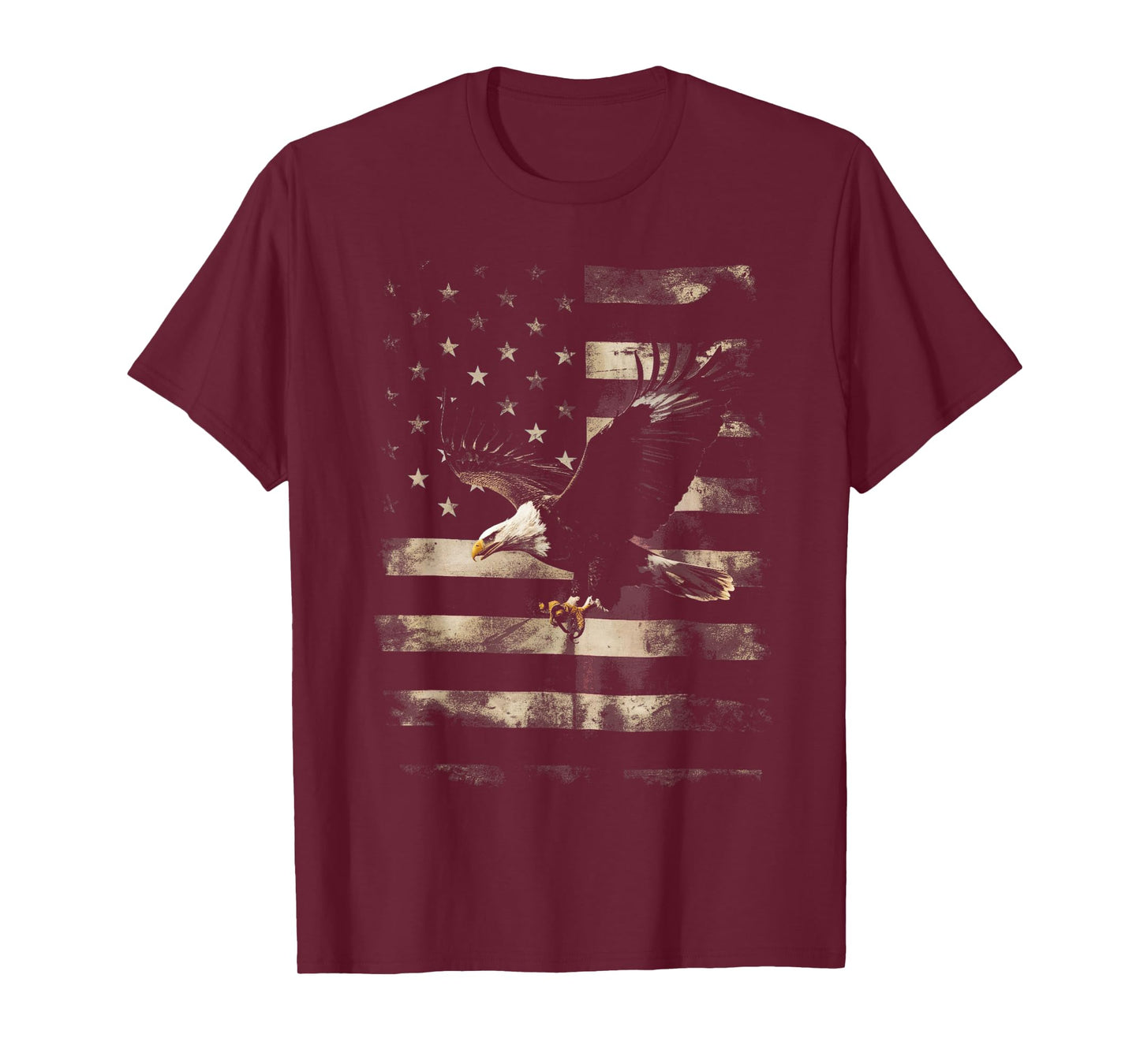 Bald Eagle 4th of July USA Flag Patriotic Distressed Gifts T-Shirt