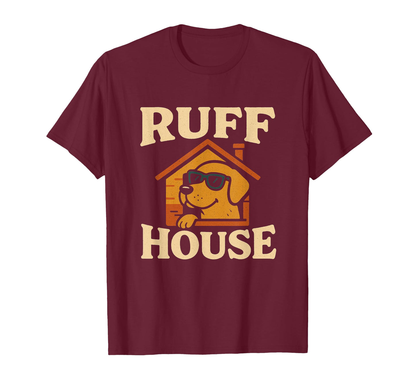 Ruff House Funny Cool Dog Sunglasses Home Pet Dog Puppy T-Shirt