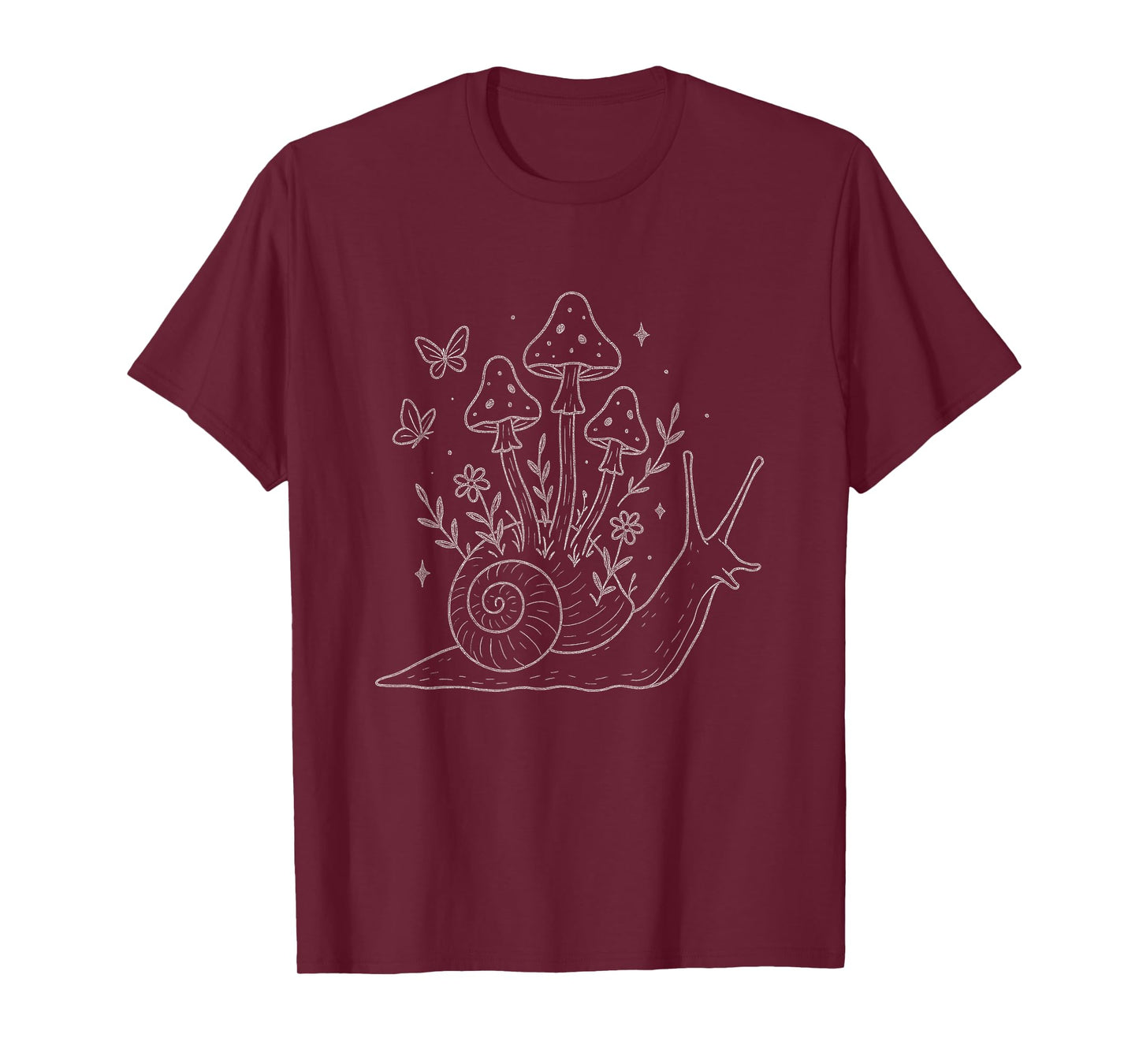 Mushroom Snail Butterfly Slug Cozy Goblincore Fae Aesthetic T-Shirt