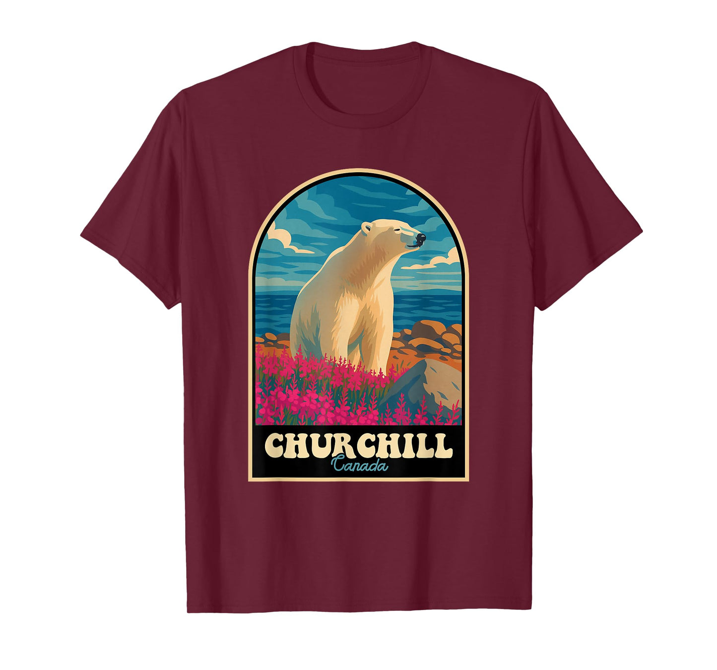 Churchill Canada Polar Bear Vintage Arctic Wildlife Design T-Shirt