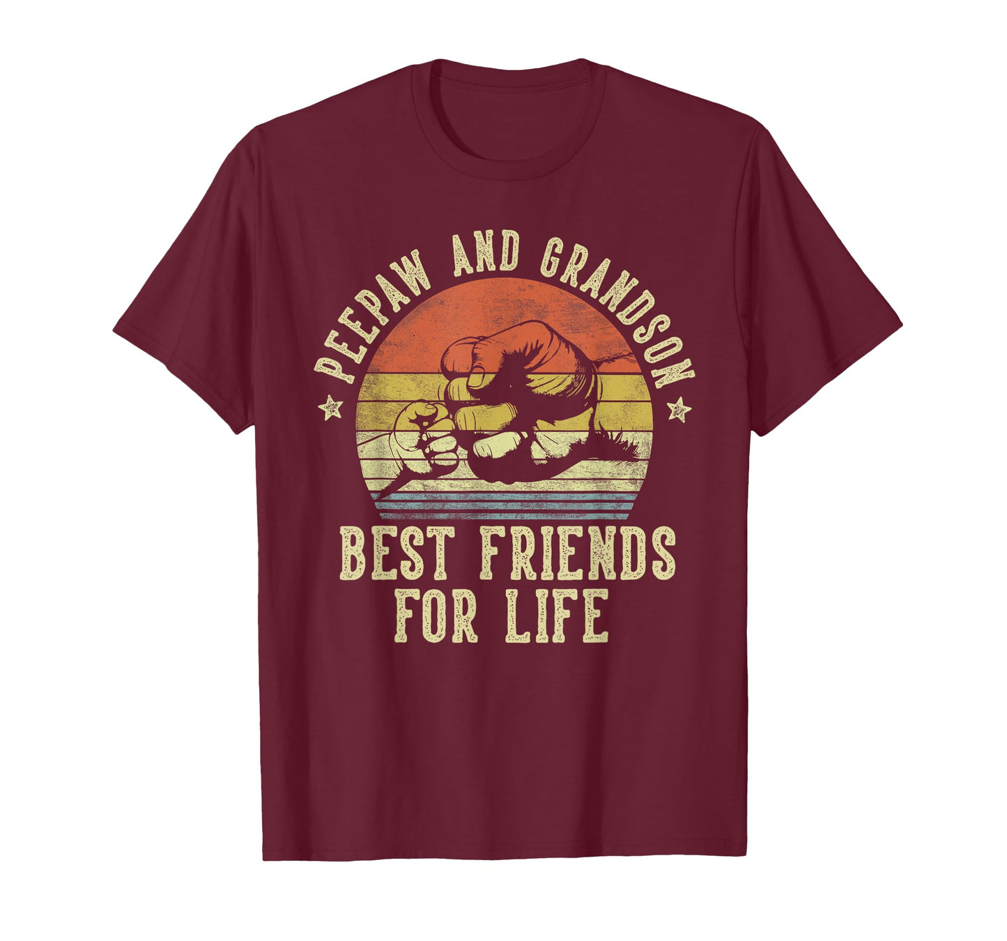 Peepaw and Grandson Best Friends for Life Funny Peepaw T-Shirt