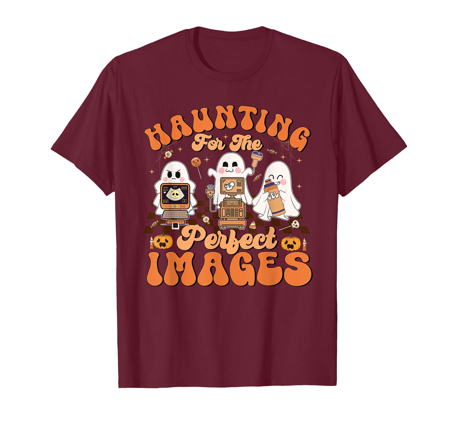 Haunting For The Perfect Images Medical Ultrasound Tech T-Shirt