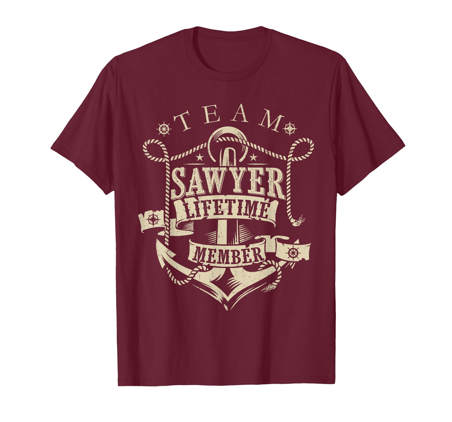 Team SAWYER Lifetime Member Vintage SAWYER Family Name T-Shirt