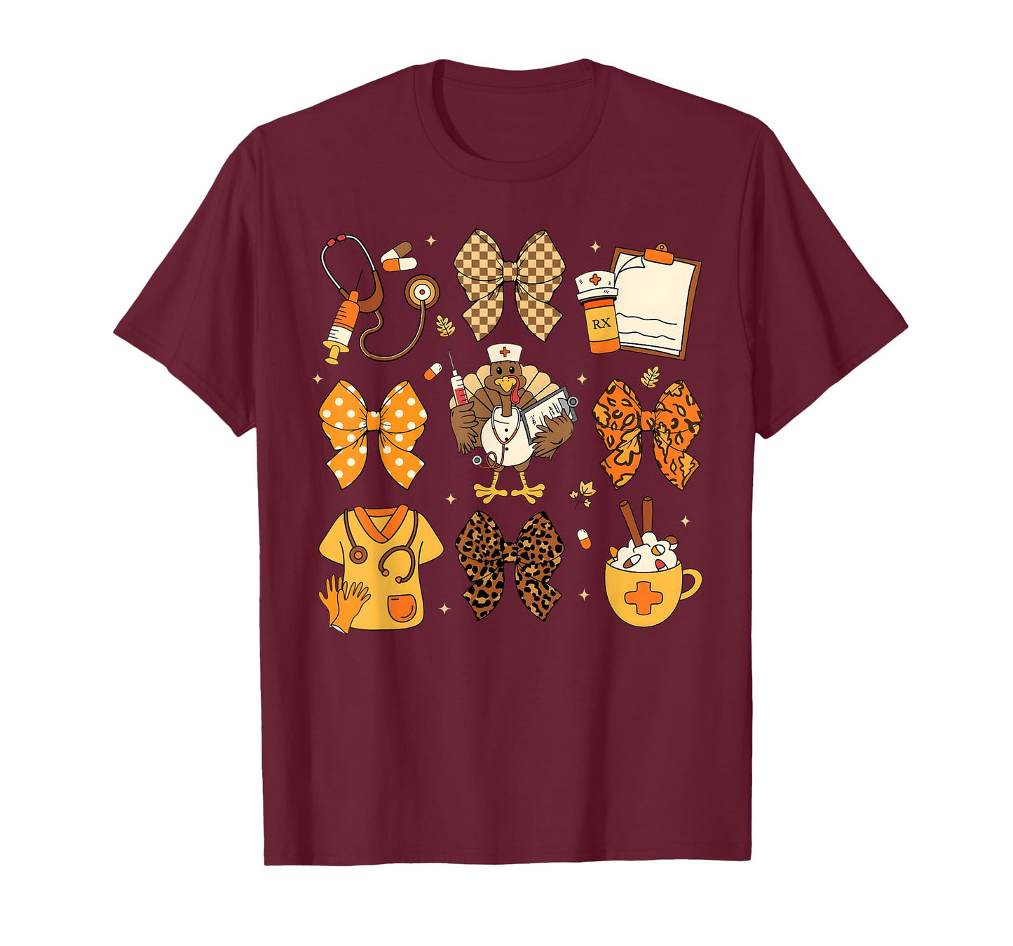 Nurse Life Coquette Bow Fall Autumn Pumpkin Spice Women T-Shirt