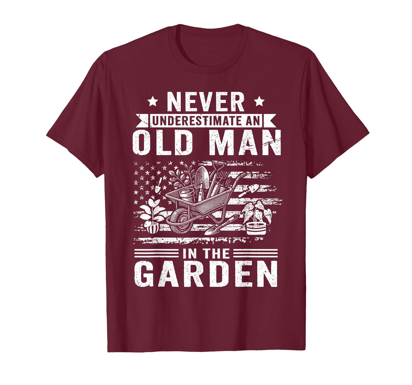 Gardener Funny Gardening An Old Man In The Garden Plant T-Shirt