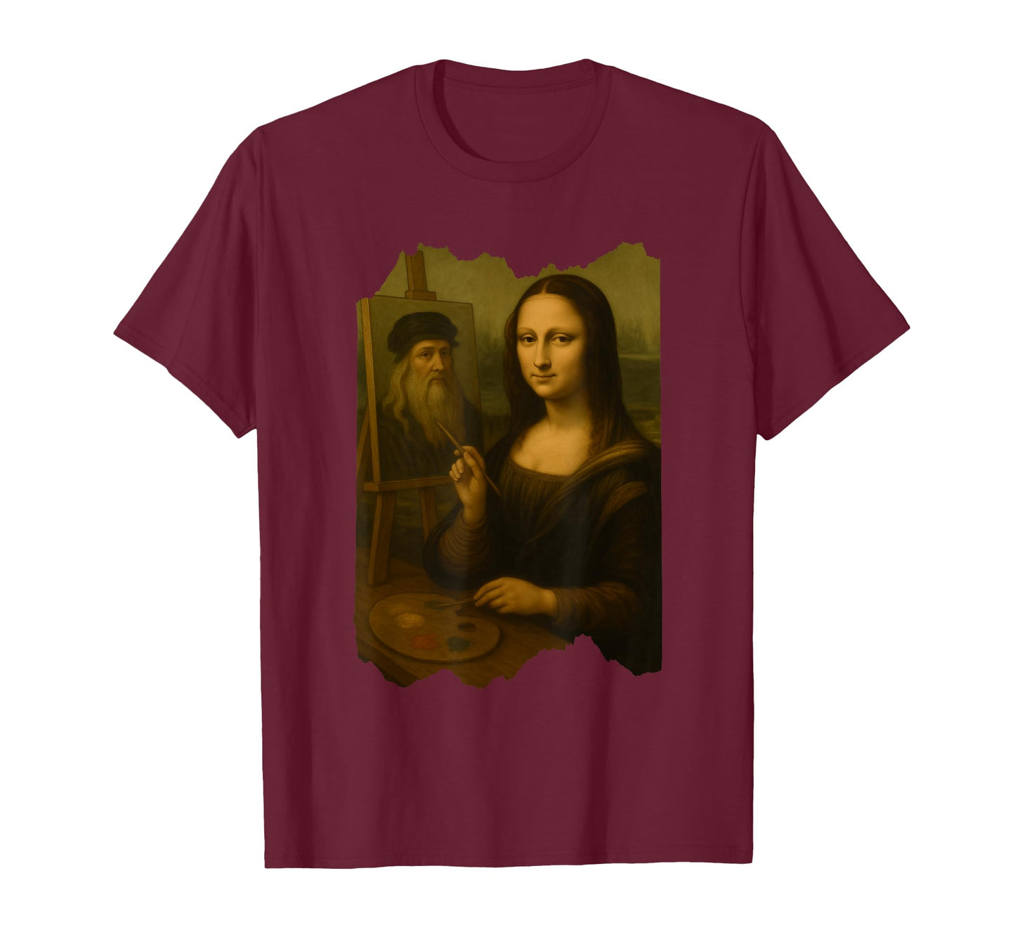Mona Lisa Painting Leonardo da Vinci Funny Art Parody T-Shirt