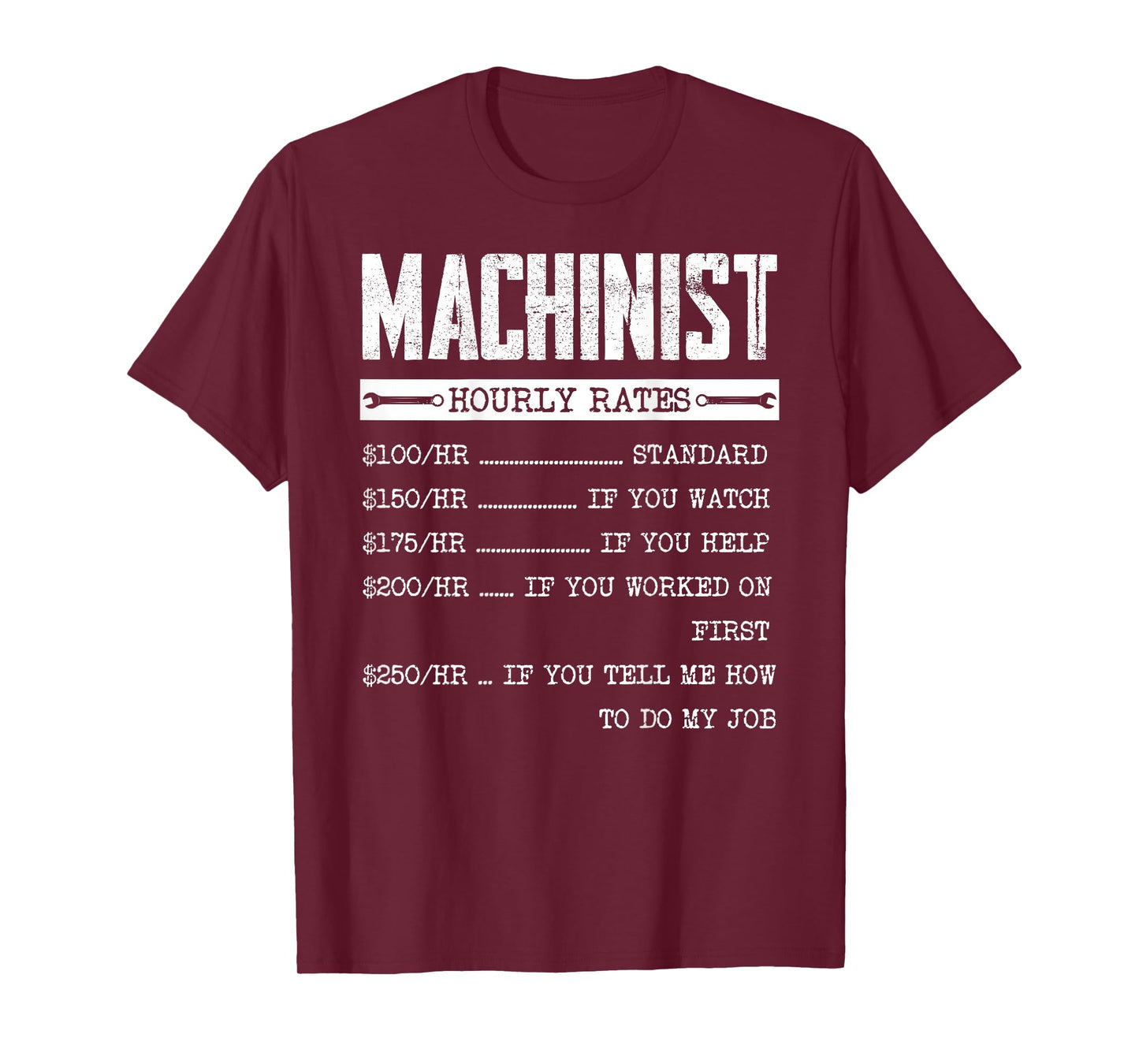 Machinist Hourly Rates Standard If You Watch Help T-Shirt