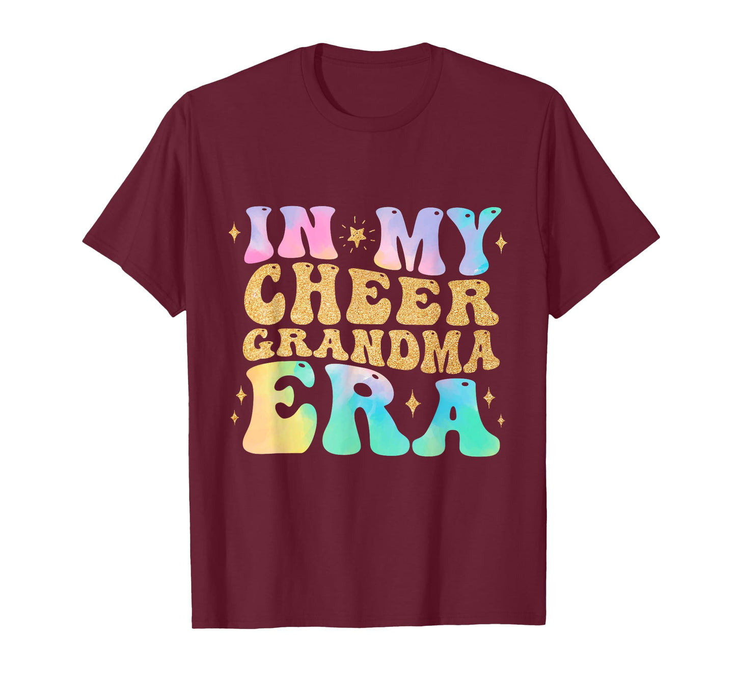 In My Cheer Grandma Era Cheerleading Football Mom Game Day T-Shirt