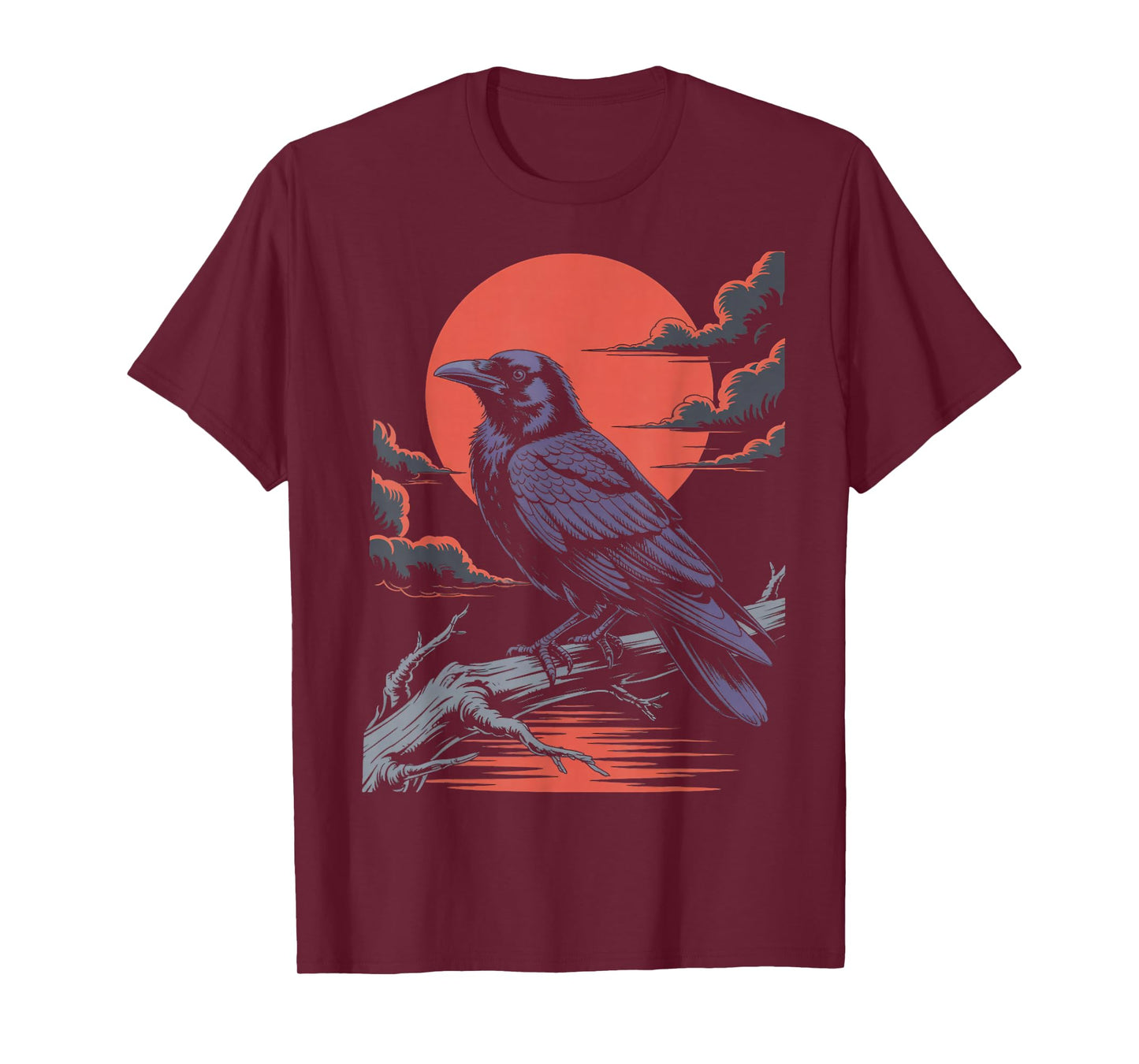Vintage Crow Retro Animal Gothic Birds Animal Funny Crow T-Shirt