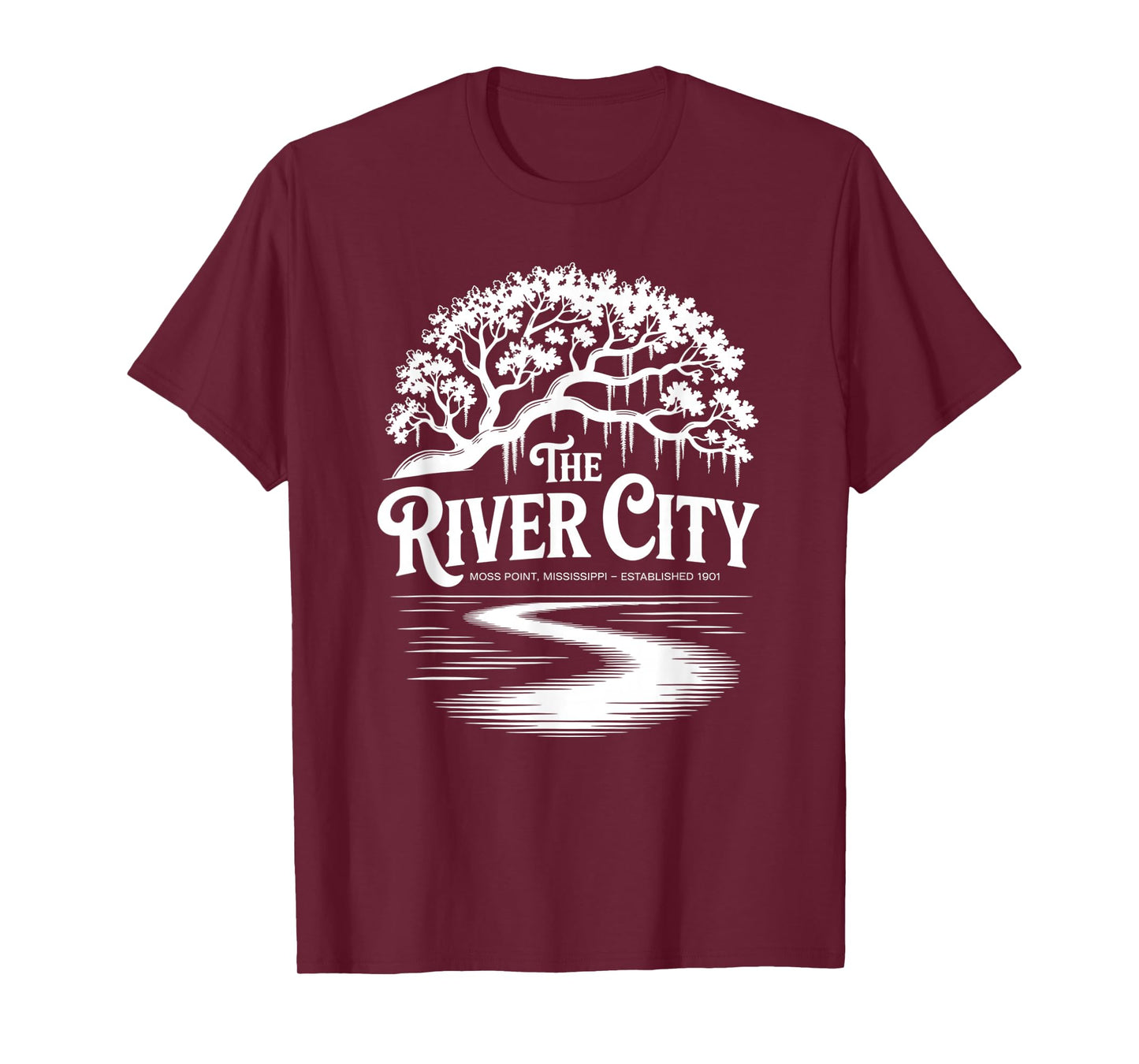 The River City Moss Point Live Oak est. 1901 T-Shirt