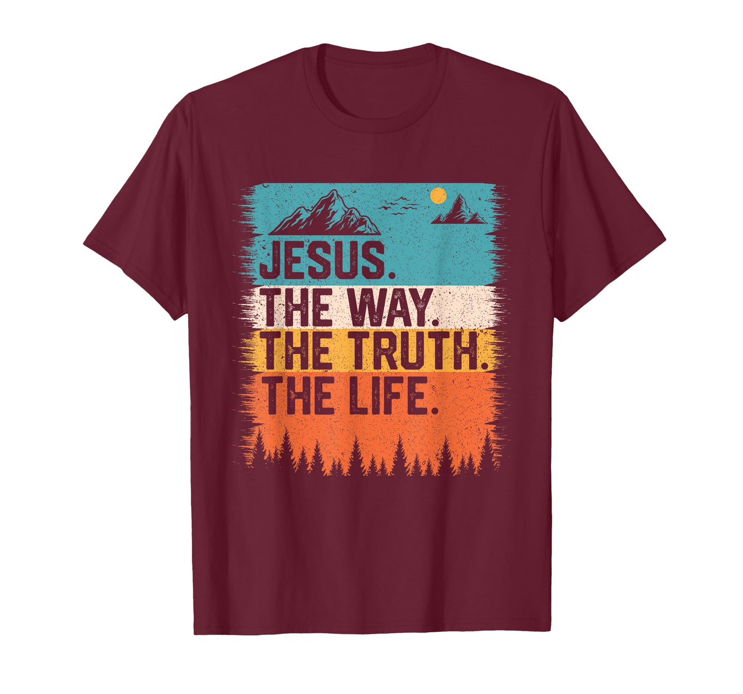 Jesus The Way Truth Life Women Men Kids Christian Worship T-Shirt
