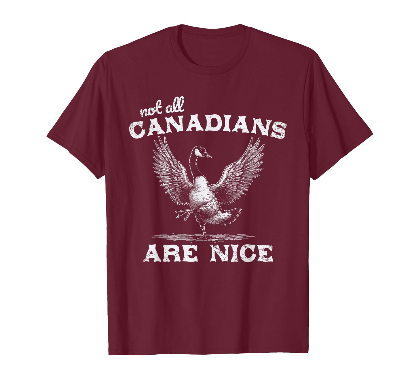Not All Canadians Are Nice Funny Canadian Goose Humor T-Shirt