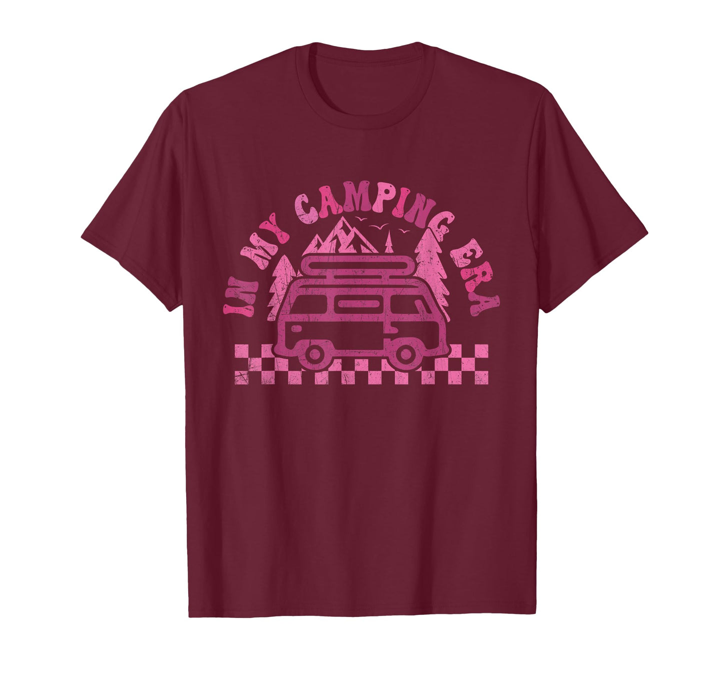 In My Camping Era Retro Camper Van Outdoor Adventure T-Shirt
