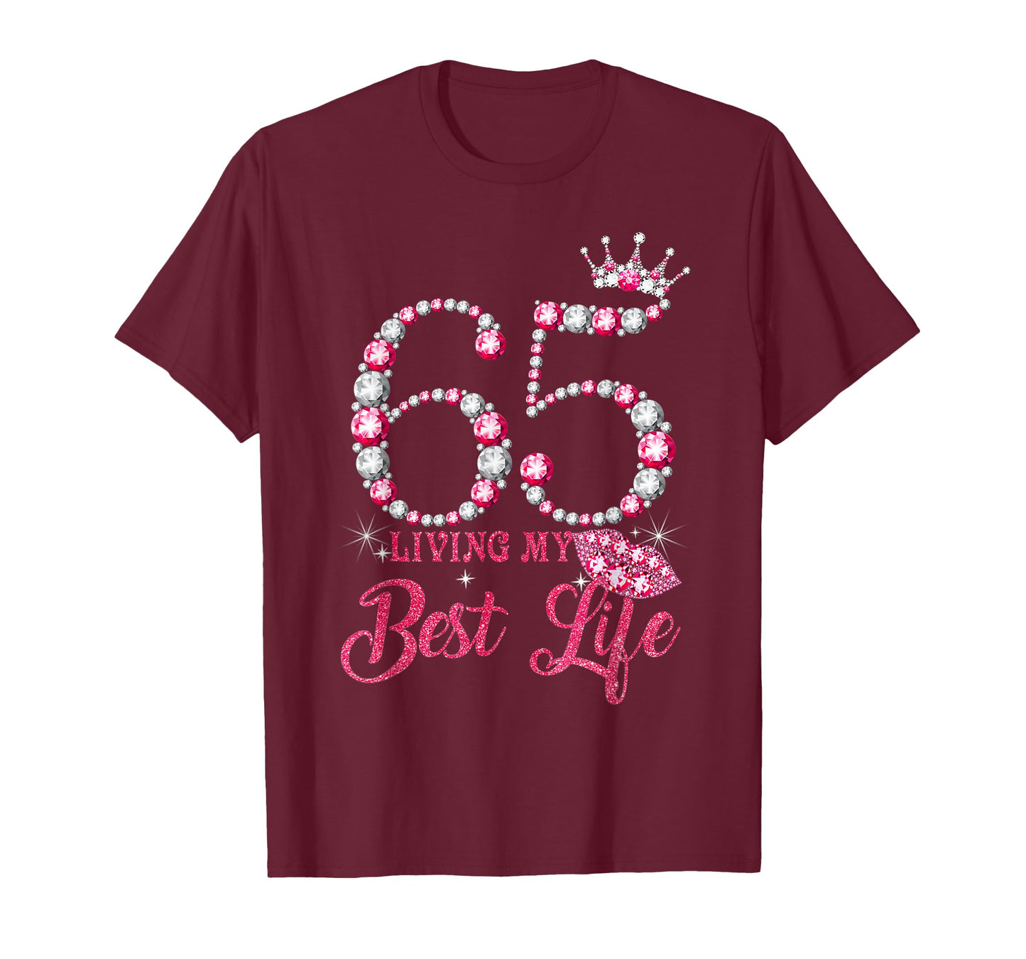 Living My Best Life 65 Years Old 65th Birthday Queen Women T-Shirt