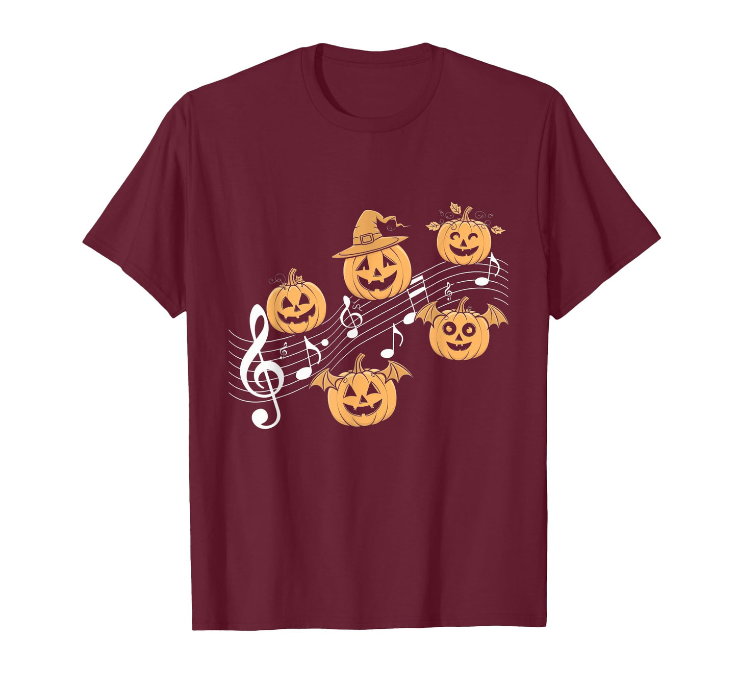 Music Note Pumpkin Fall Music Teacher Halloween Costume T-Shirt