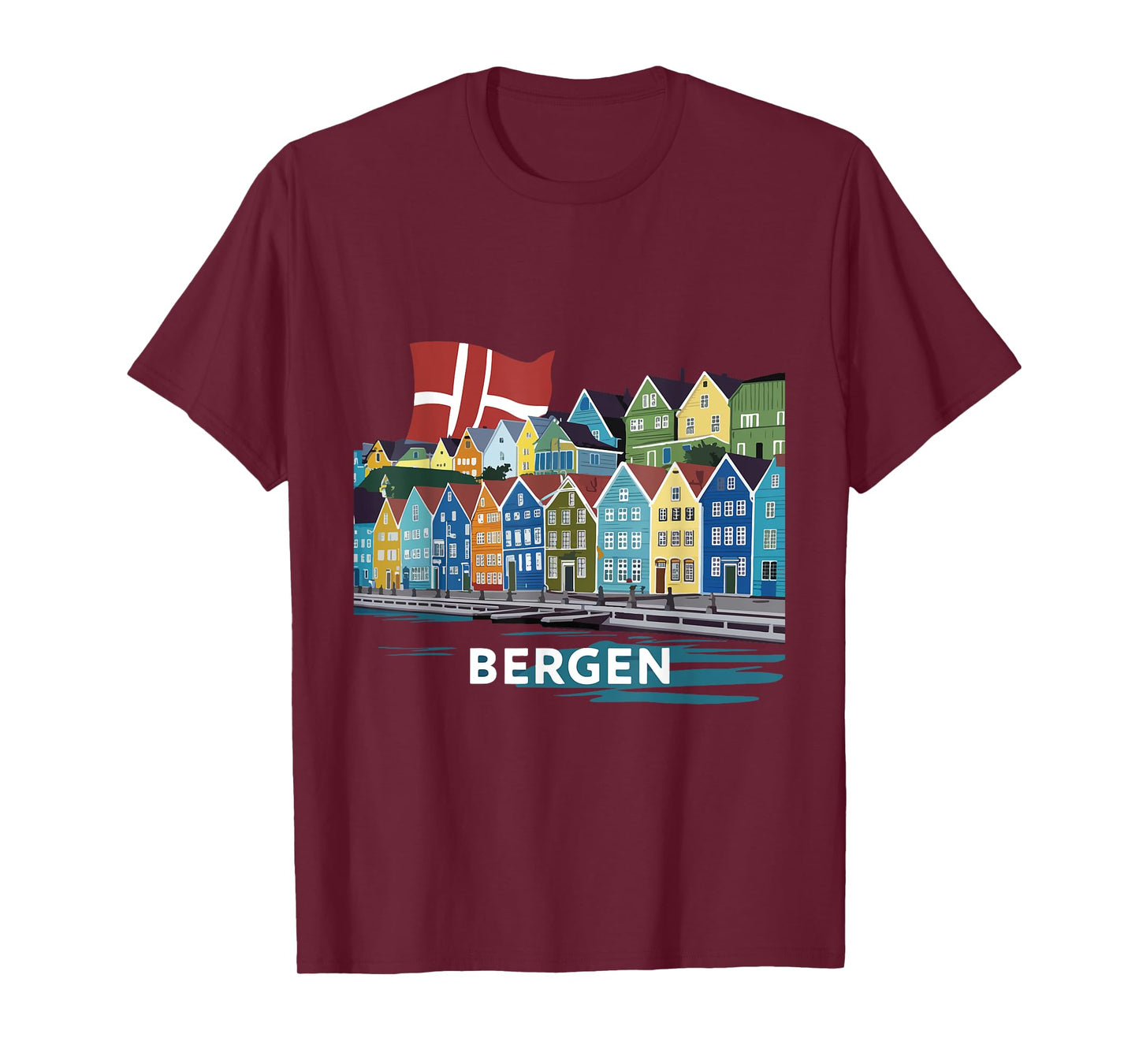 Fjord Bergen Norway Costume Fjords of Norway Harbor City T-Shirt