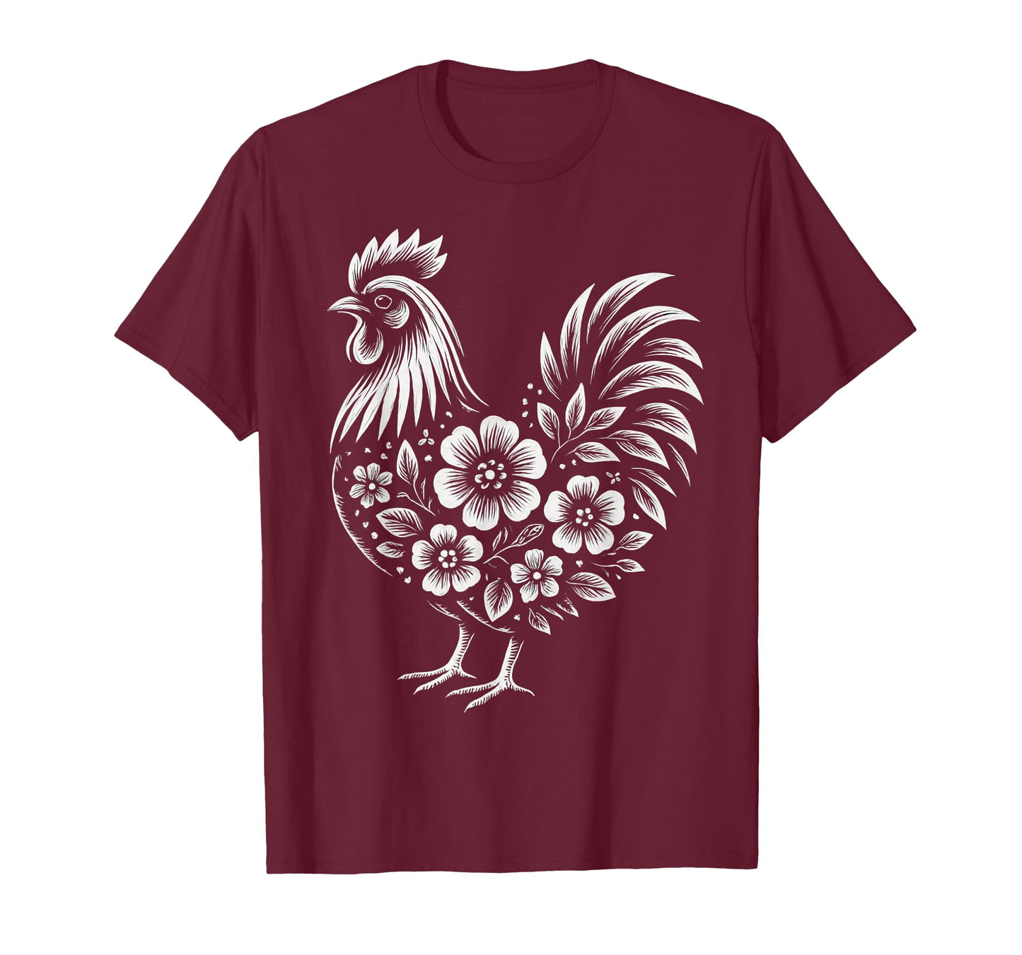 Chicken Floral Vintage Farm Girls Women Lover Cute Chicken T-Shirt