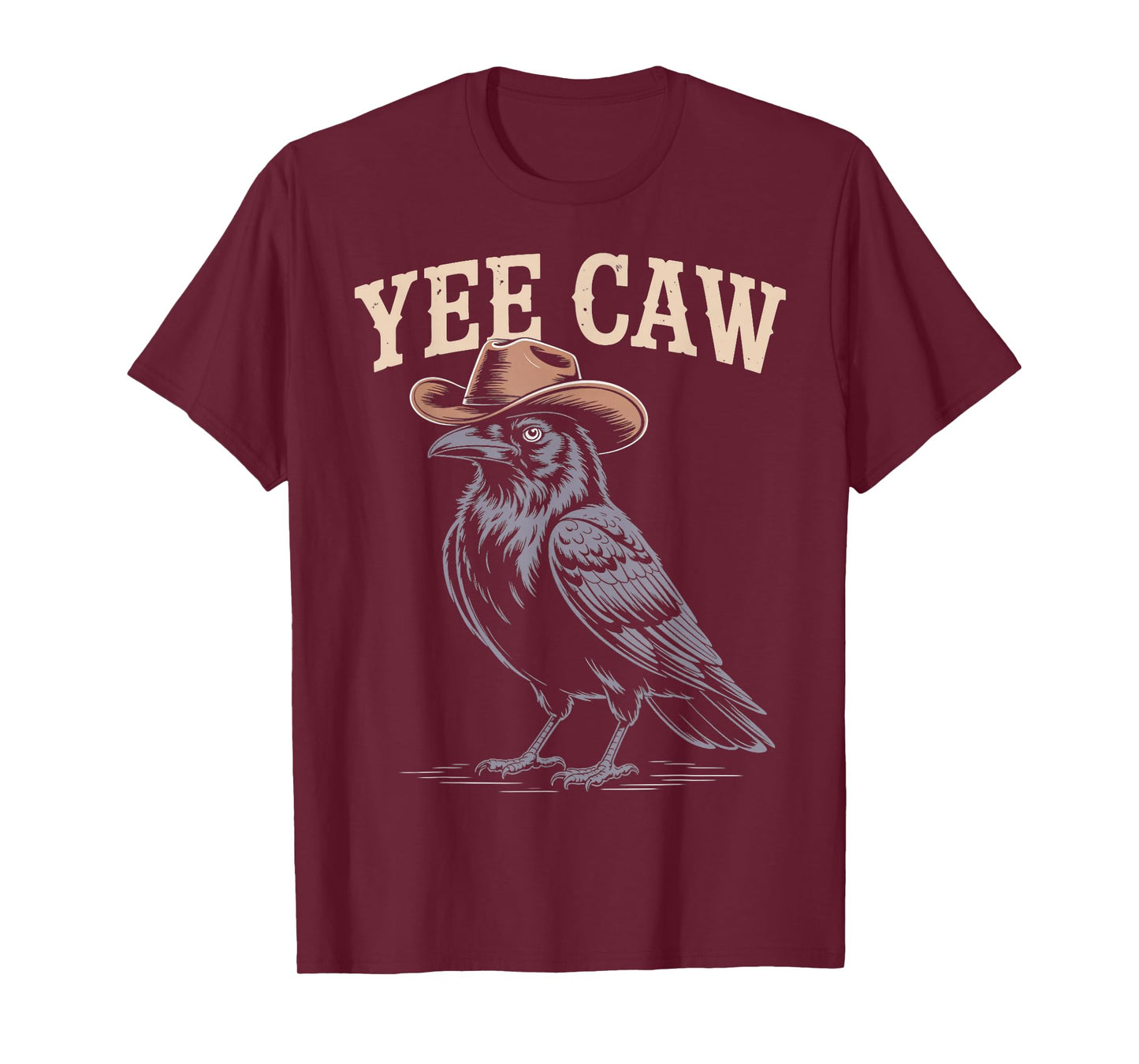 Yee Caw Cowboy Crow Animal Gothic Birds Animal Funny Crow T-Shirt