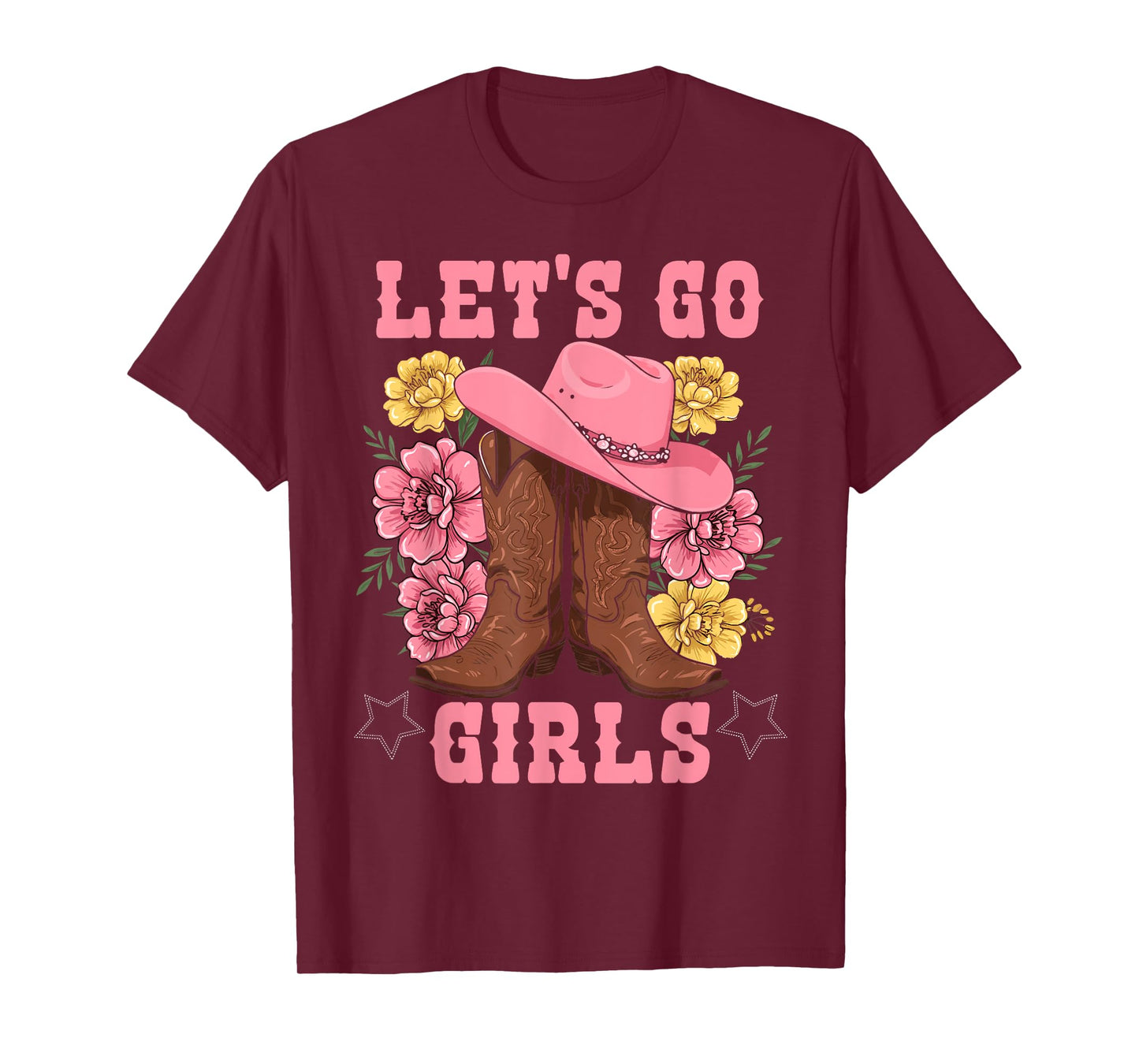 Let's Go Girls Tees Retro Rodeo Western Love Country Cowgirl T-Shirt