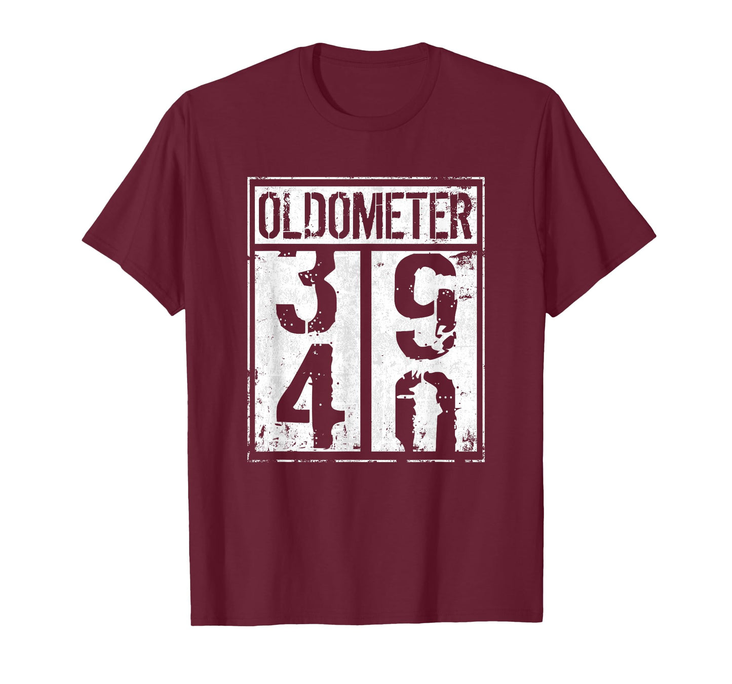 Oldometer 40th Birthday 39-40 Years Old Joke T-Shirt