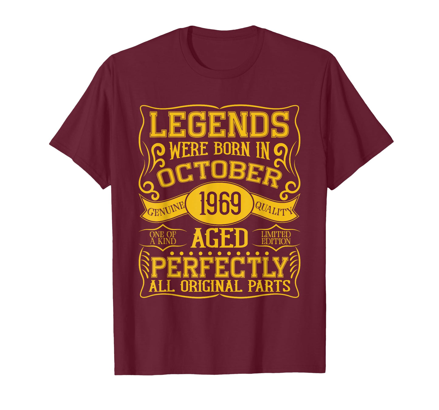 55th Birthday Legends Were Born In October 1969 T-Shirt