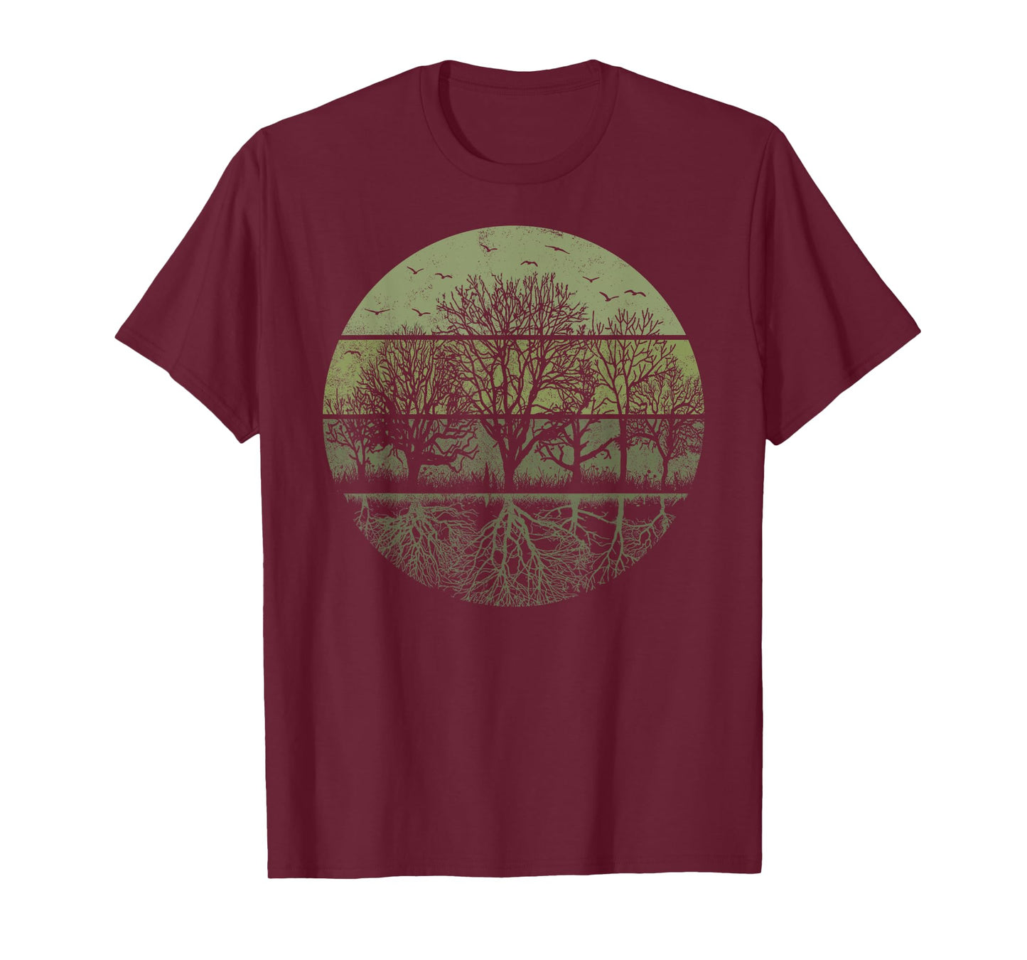 Retro Outdoor Nature Wildlife Nature Vintage Forest Trees T-Shirt