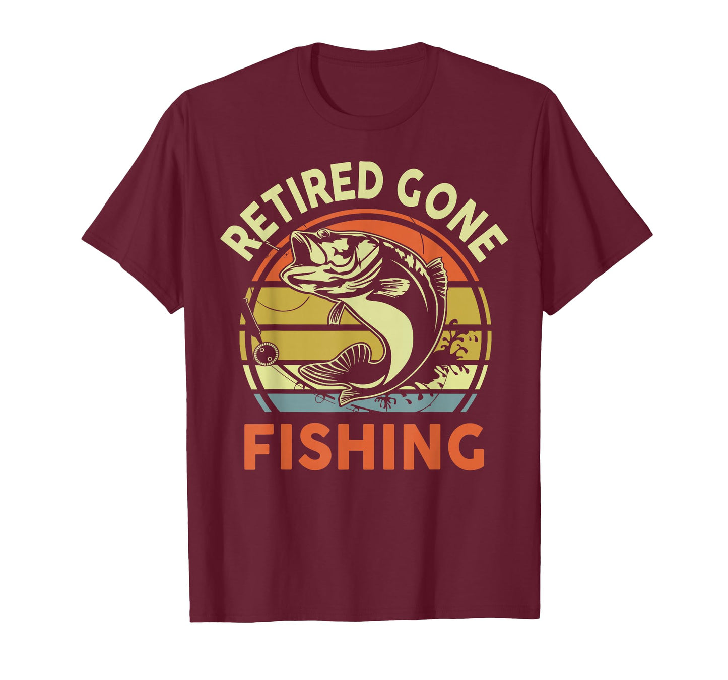 Retired Gone Fishing Gift Funny Grandpa Fishing Retirement T-Shirt