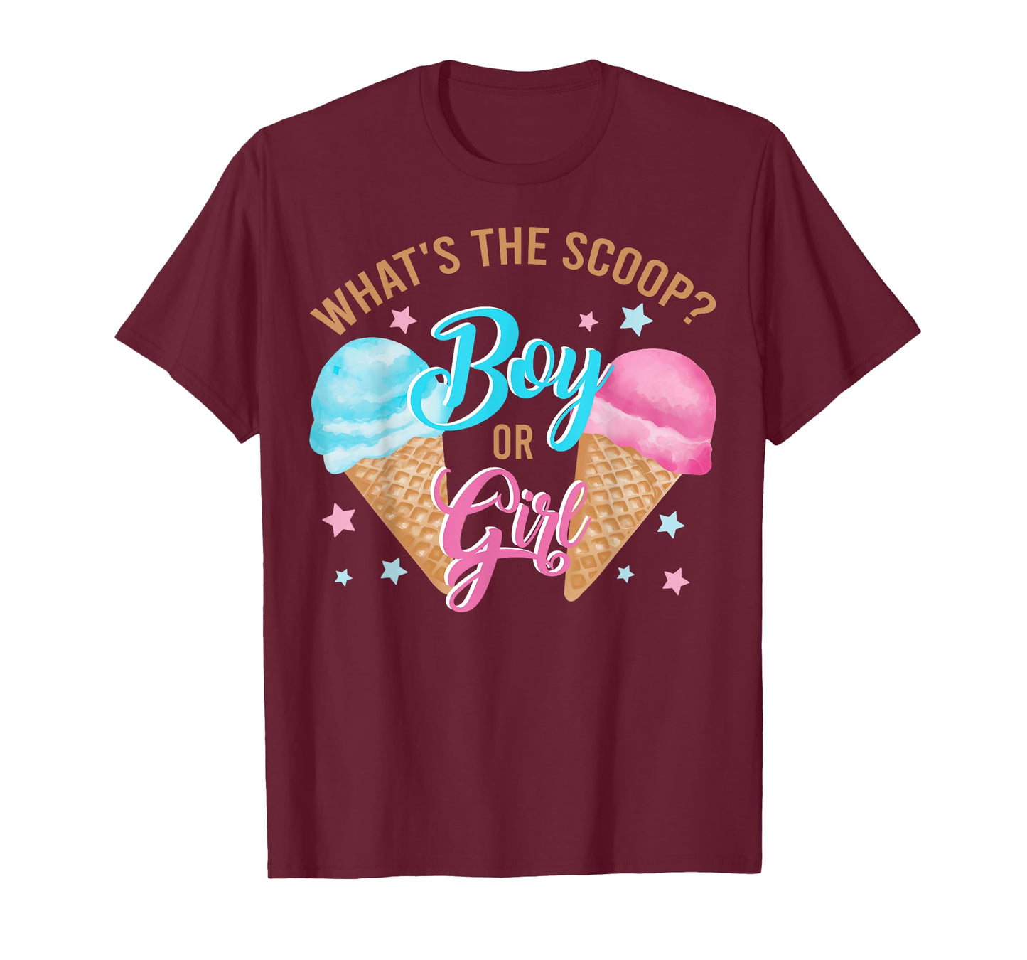 Whats The Scoop Gender Reveal Decorations Boy Or Girl T-Shirt