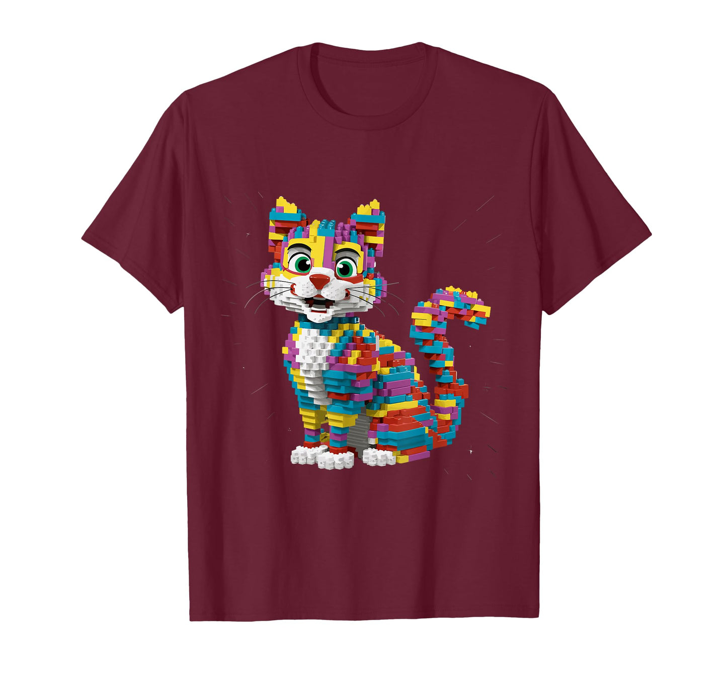 Master Builder Kids Building Blocks Cat Brick Builder T-Shirt