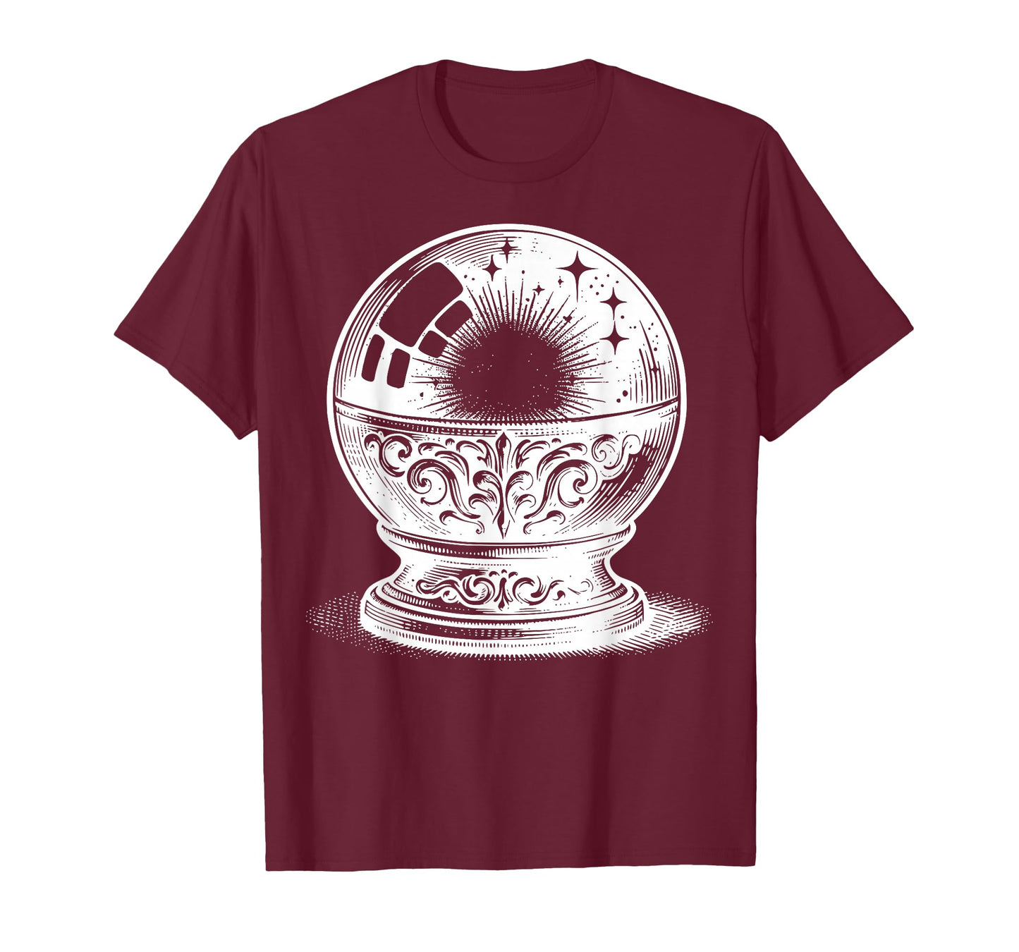 Crystal Ball On Stand With Reflections And Light Details T-Shirt